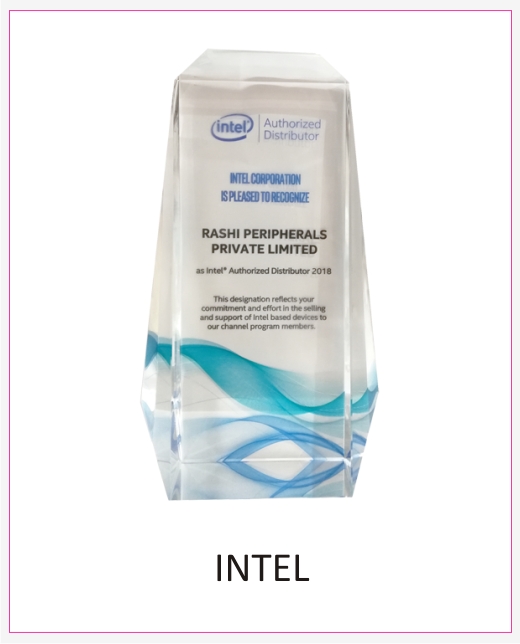 Authorised Distributor award by Intel Corporation, 2018