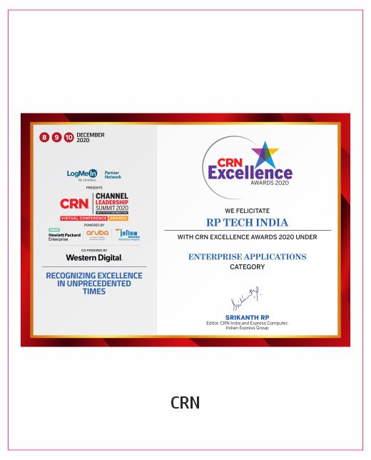 CRN Excellence Award 2020