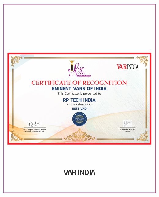VAR India Value Added Distributor Award 2020