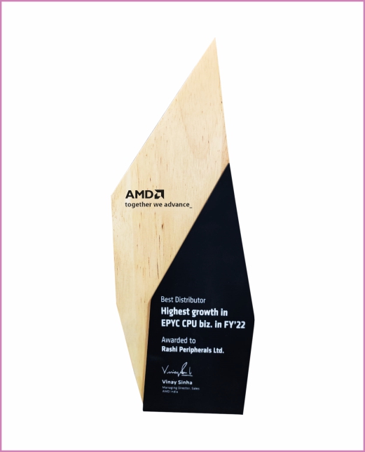 AMD Best Distributor Award for Highest Growth in EPYC CPU biz in FY22